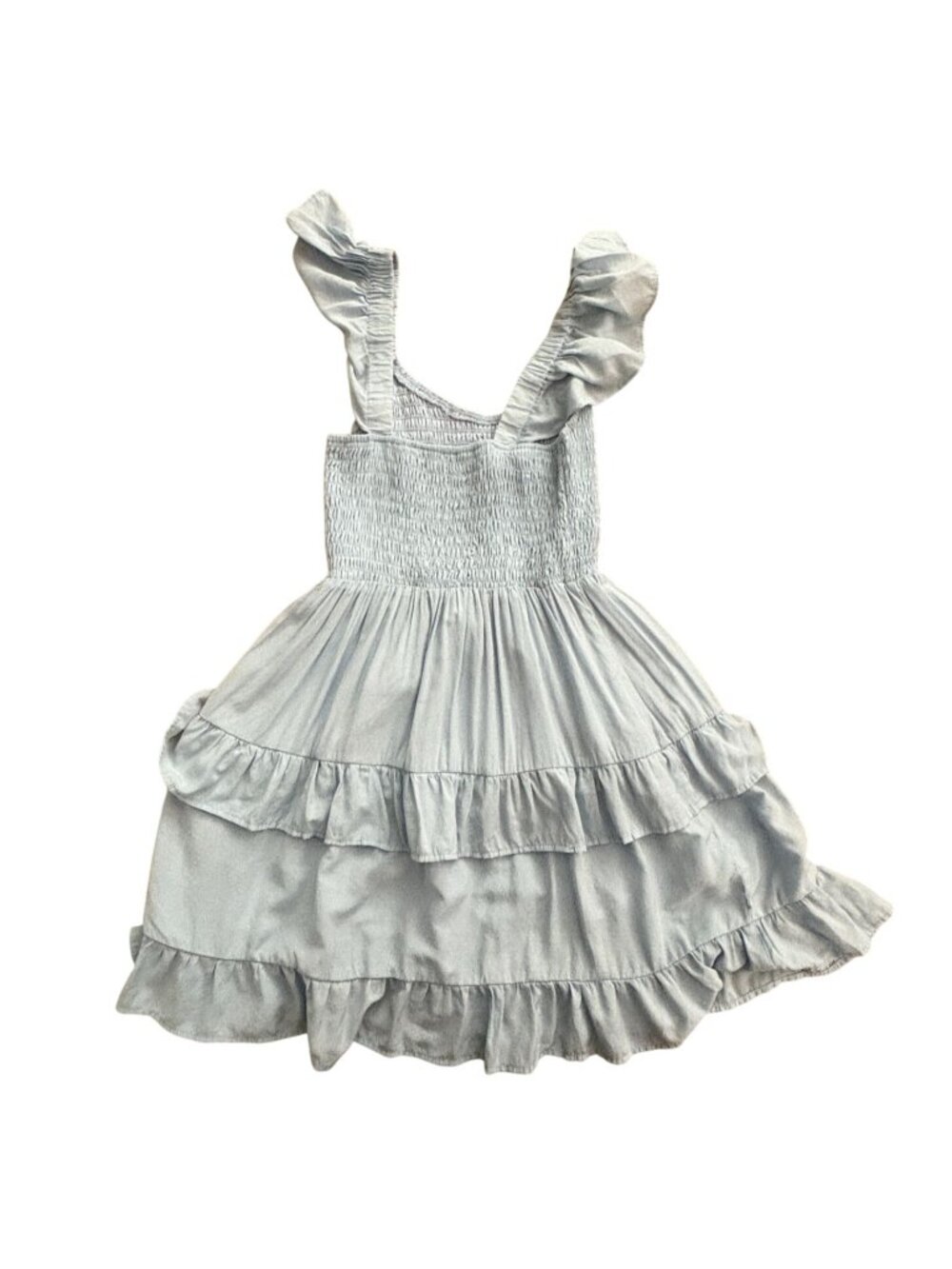 Melliflo Ruffle Strap Babydoll Smocked Mini Sundress-Light Blue-Small-GUC - Picture 6 of 7